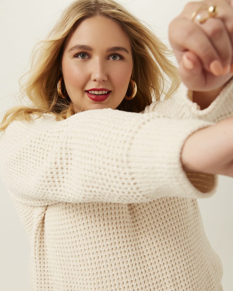 Front of plus size Megan Chenille Sweater by 37 Orchard | Dia&Co | dia_product_style_image_id:168377